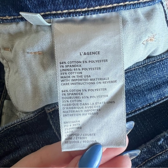 L'Agence - Sada High Rise Crop Slim Jean - Sequoia - Picture 6 of 12